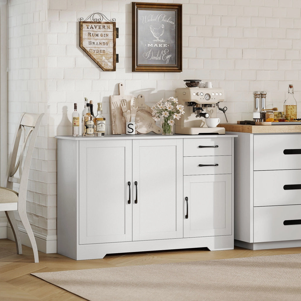 Armadio credenza ¨C Zephmum ¨C Bianco 120x38x79 cm