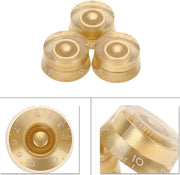 Knoppi per Chitarra - 4 Pezzi Knoppi Regolazione Volume e Tonale per Chitarra - Ricambi per Chitarre Elettriche - Argento e Bianco .