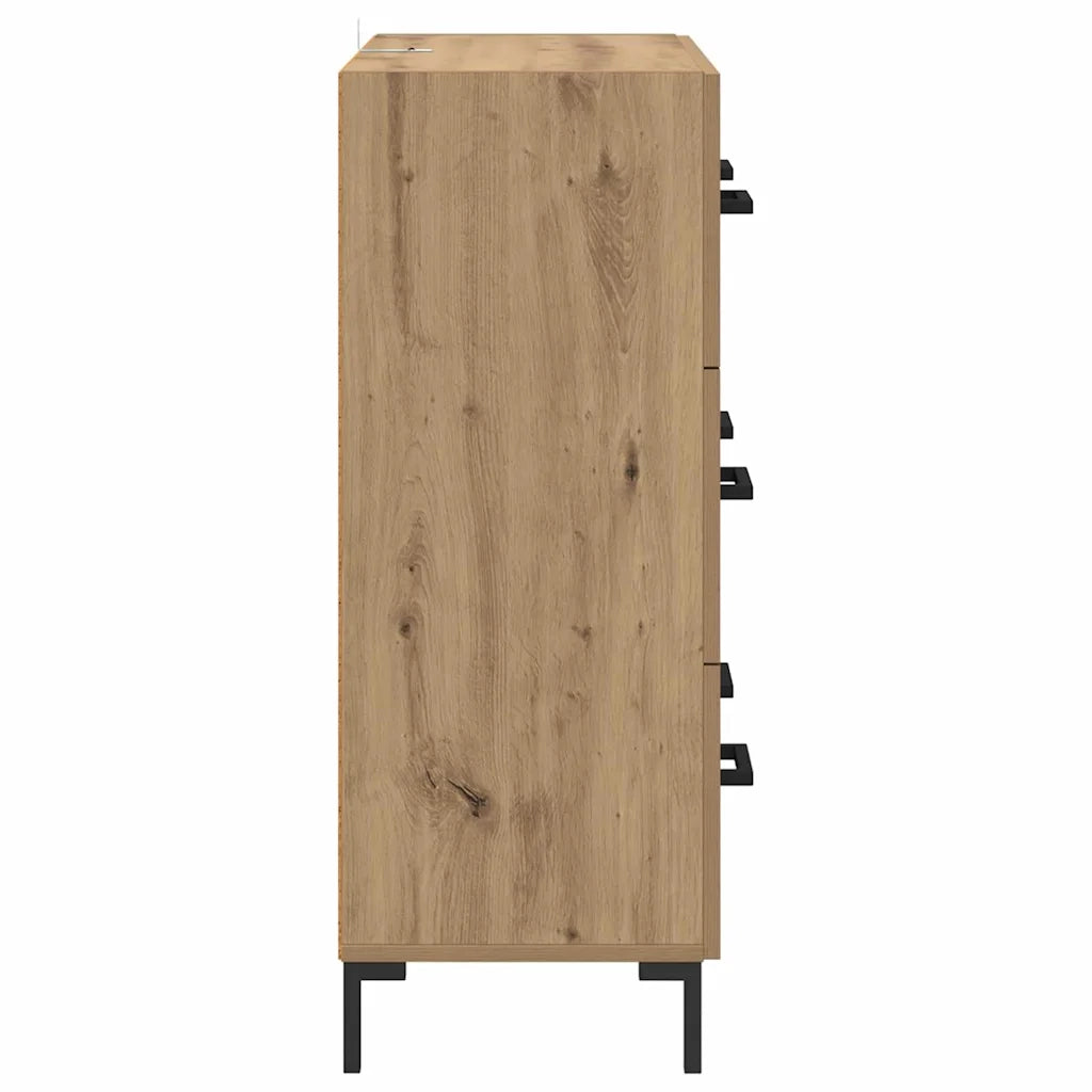 Credenza con Cassetto-Buffet-Armadio da cucina Rovere artigianale 69,5 x 34 x 90 cm 218794
