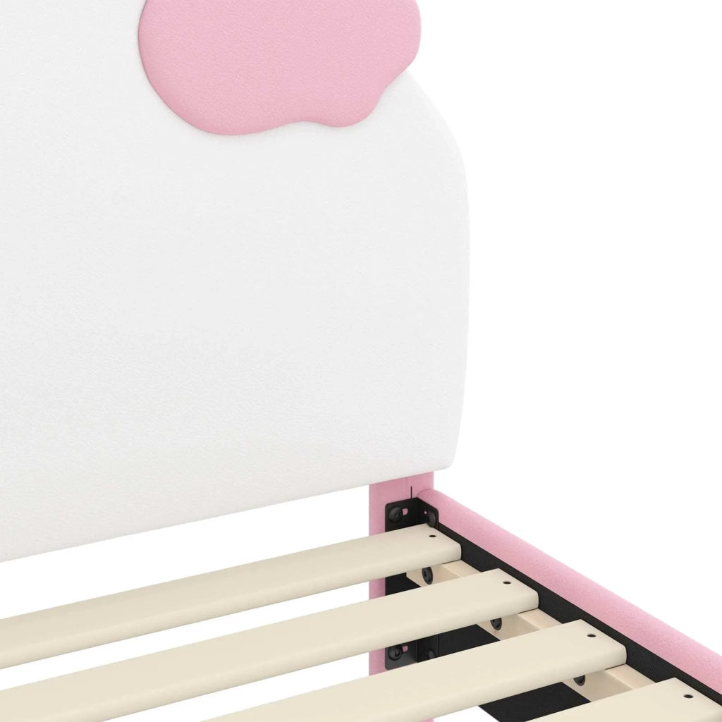 Struttura letto bambini con testata Rosa 80 x 200 cm PU