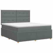 Letto box spring con materasso Grigio Scuro 140 x 200 cm 3454411