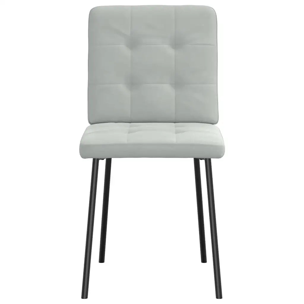 Sedie da Pranzo 6 pz Grigio Chiaro in Velluto 3315427