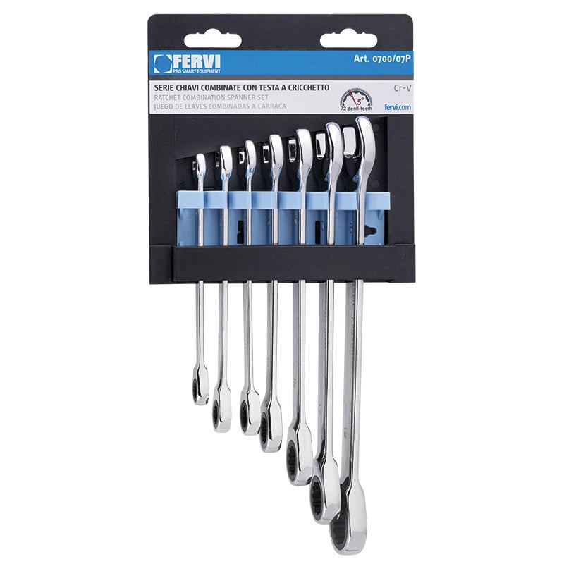 SERIE CHIAVI COMBINATE CON TESTA A CRICCHETTO-FERVI