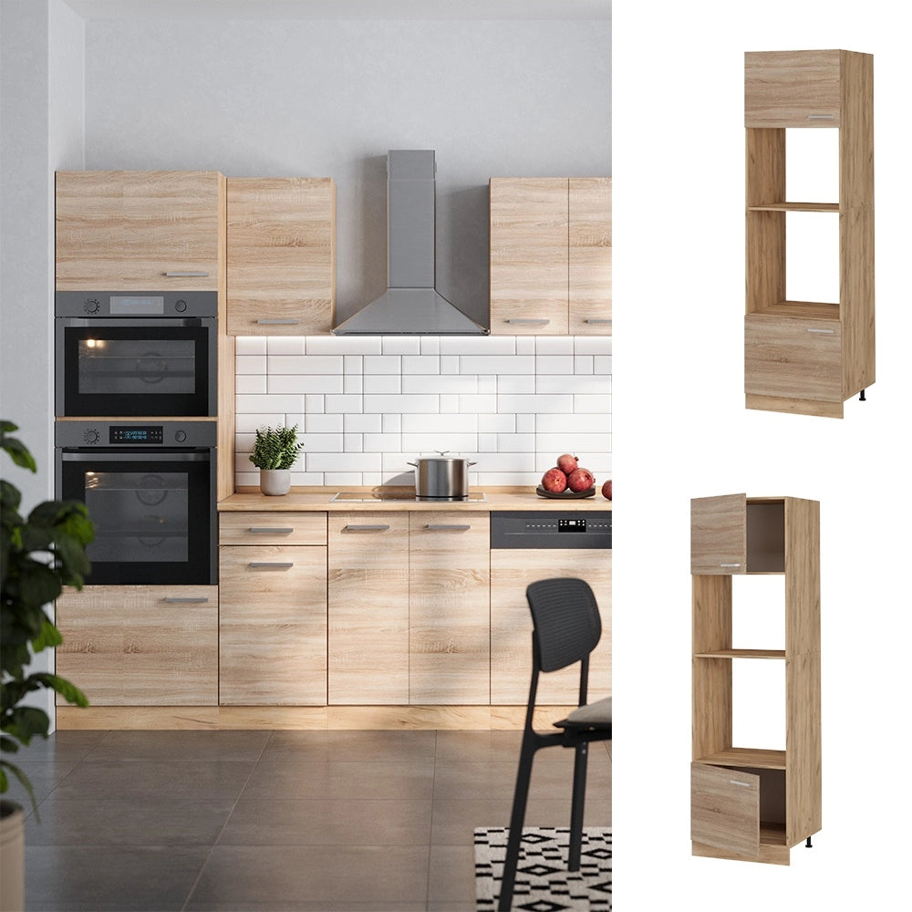 Mobile cucina microonde R-Line Sonoma/Rovere dorato 60 cm Vicco