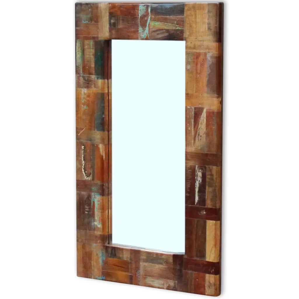 Specchio in Legno Massello di Recupero 80x50 cm cod mxl 49069