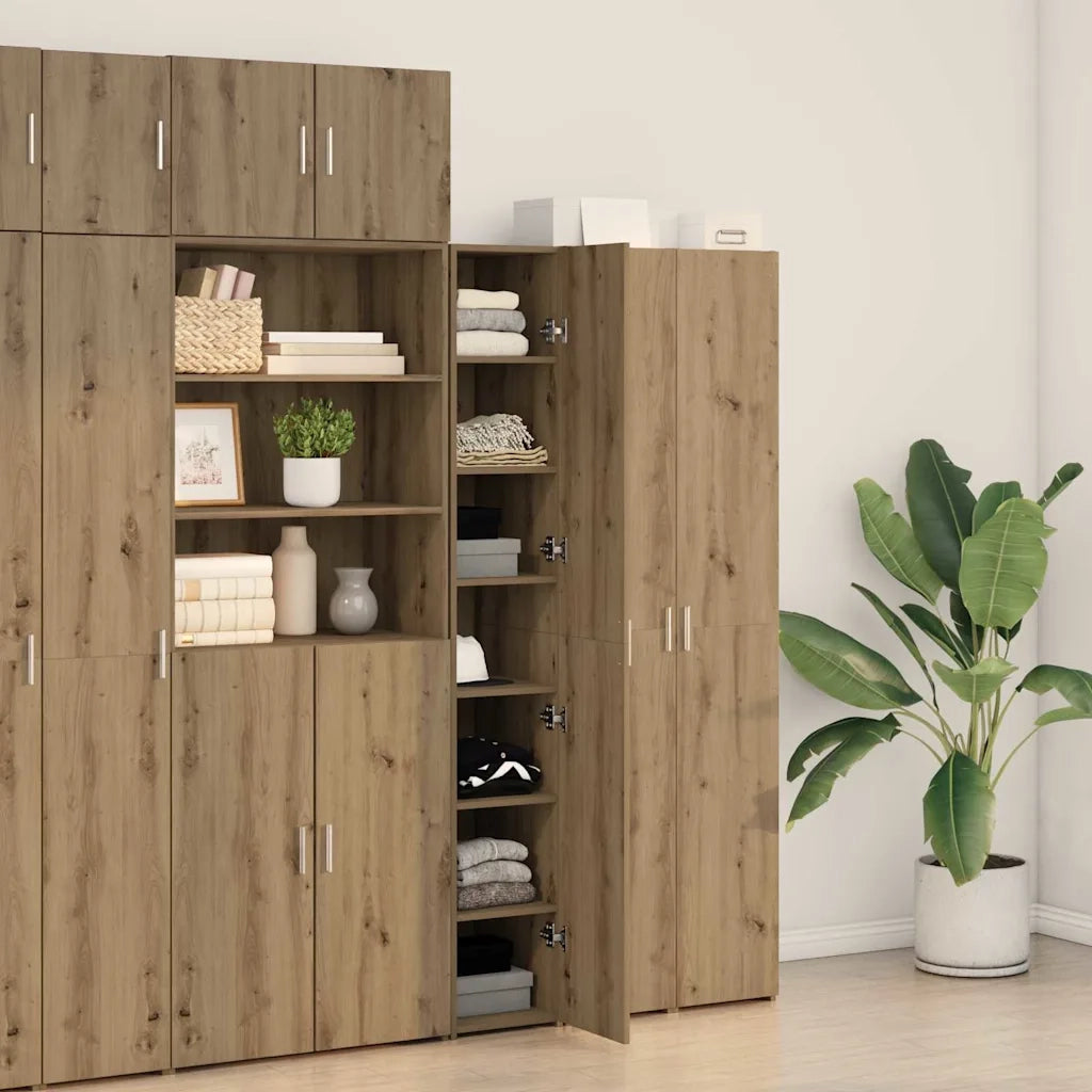 Credenza 2 pz | Madia | Buffet da pranzo | Armadio da pranzo Rovere artigianale 30 x 42,5 x 185 cm