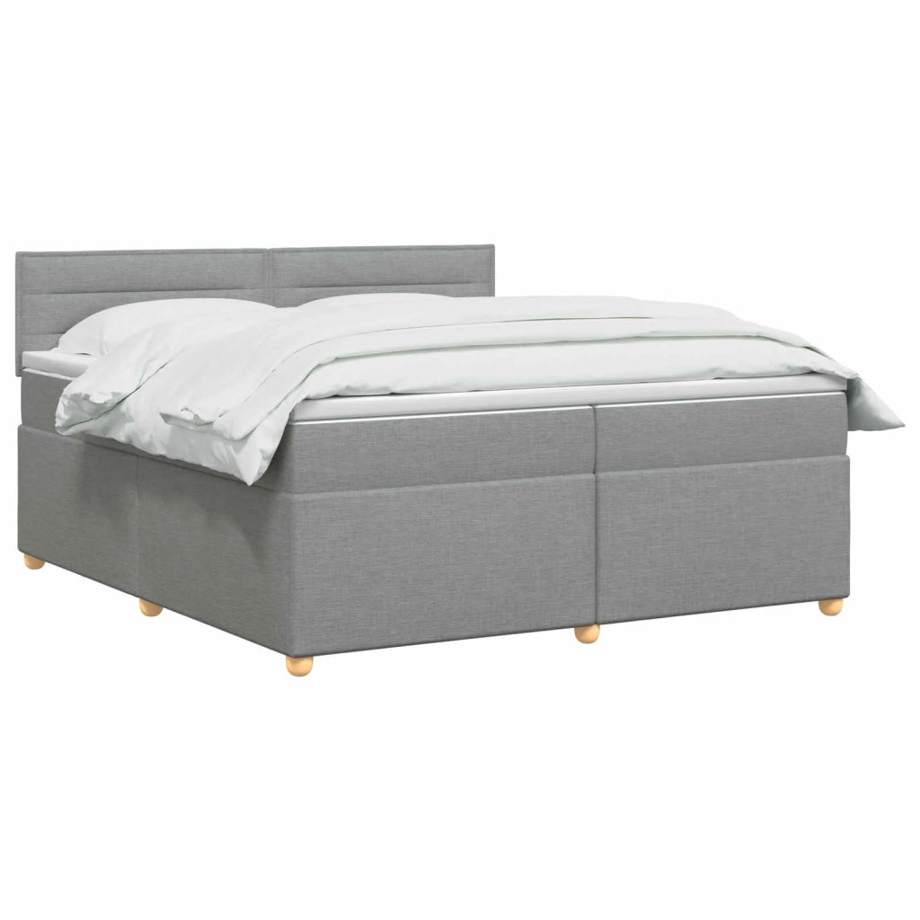 Letto box spring con materasso Grigio Chiaro 200 x 200 cm 3451028