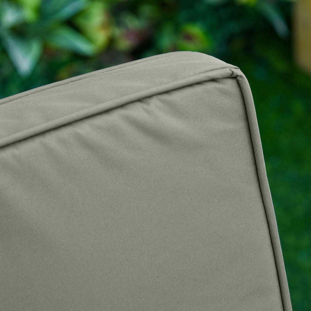Set di 2 Cuscini per Sedie e Pallet 56 x 52 cm Spessore 7 cm in Poliestere con Zip Sfoderabili e Lavabili Grigio Scuro