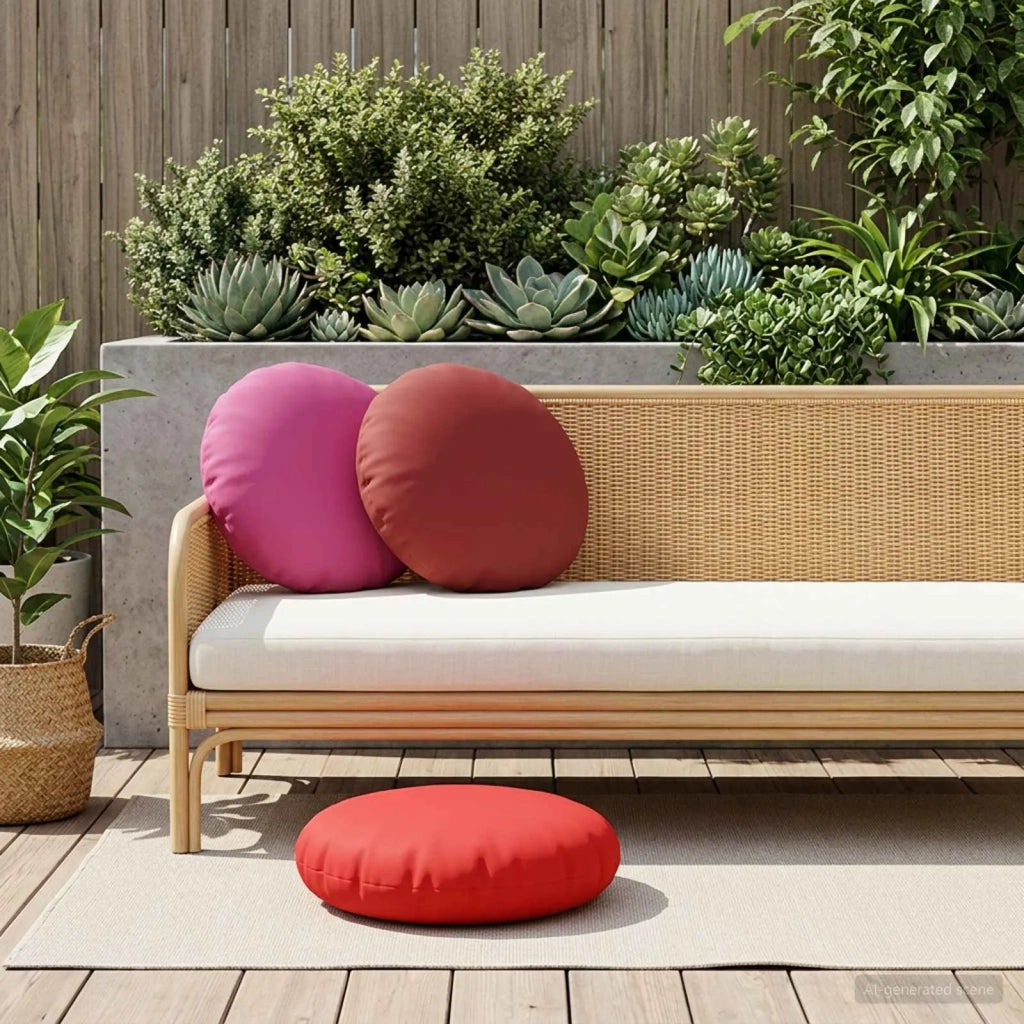 Federa 6 pcs HEERLEN Rosso Ø 60 cm Poliestere 923014