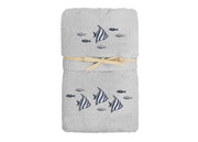 Set Asciugamano Copiola Salvietta Bagno In Spugna 100% Cotone Polinesia - Copiola - Grigio