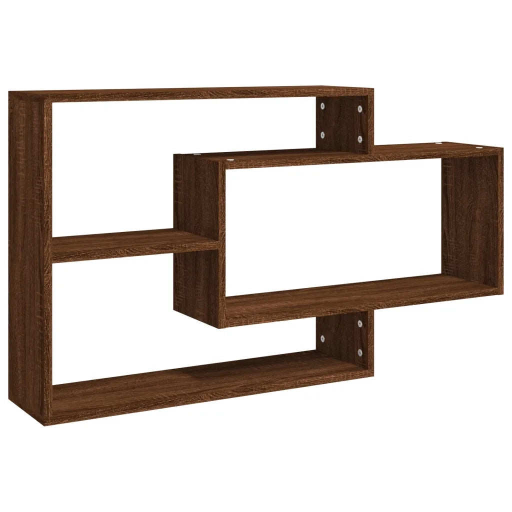 Mensola a Muro | Mensola a parete Rovere Marrone 104x20x58,5 cm Legno Multistrato