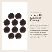 Knopen in plastica da 10 pezzi - forma irregolare 30 mm - per riparazione di abbigliamento - cucito - tessuto - progetto duraturo - chiodi per cucire