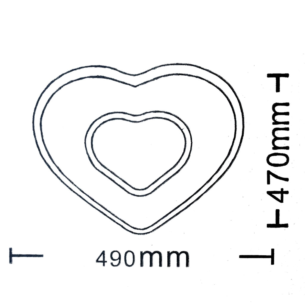 Plafoniera moderna a cuore doppio LED 54W lampada soffitto 3 temperature luce cameretta bambina cucina 230V