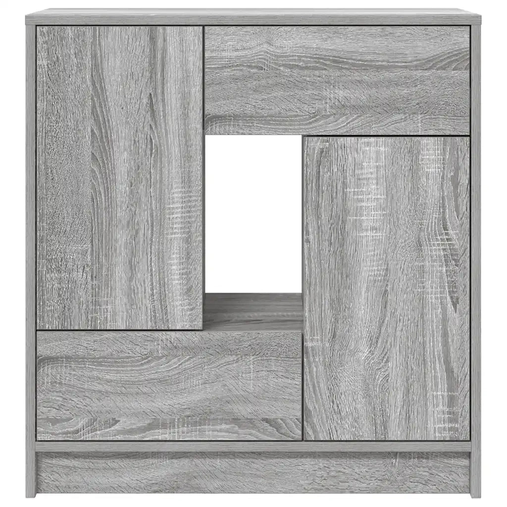 Credenza con Cassetti e Ante-Buffet-Armadio da cucina Grigio Sonoma 70,5x34x74,5 cm
