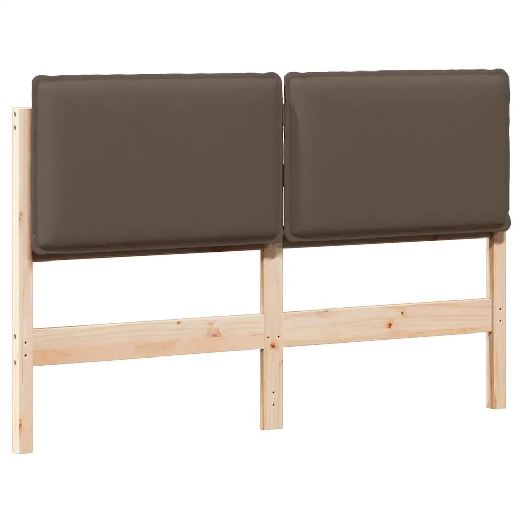Testiera imbottita-Testiera con Cuscini-Testata Grigio Naturale e Chiaro 140 cm 655953