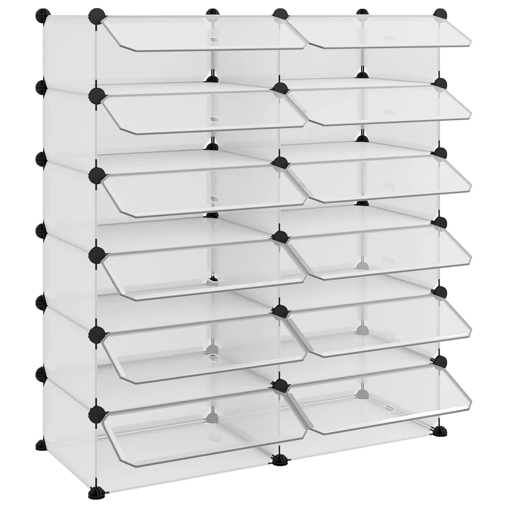 Scarpiera Trasparente 94,5x36,5x106 cm in PP cod mxl 42692