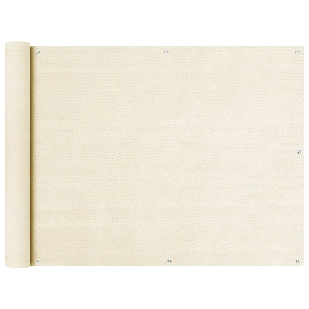 Schermo Frangivista per Balcone Crema 90x400 cm in HDPE cod mxl 14665