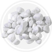 CIOTTOLI IN MARMO BIANCO DI CARRARA PER GIARDINO KG. 25 DIMENSIONI 7/15 PICCOLI