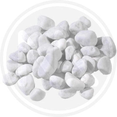 CIOTTOLI IN MARMO BIANCO DI CARRARA PER GIARDINO KG. 25 DIMENSIONI 7/15 PICCOLI