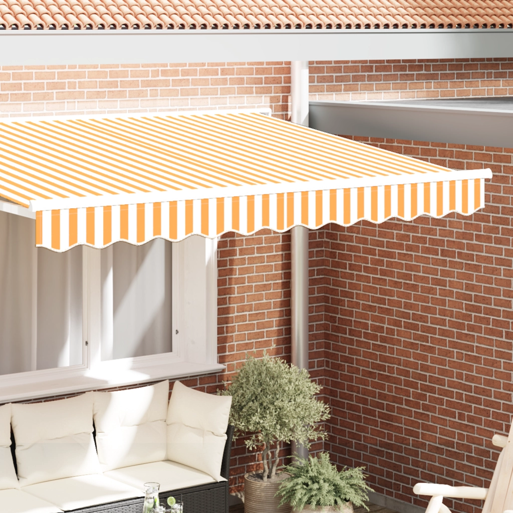 Valance Tenda per telaio da 2.5 m Giallo e Bianco 2.3x0.2 m