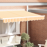 Valance Tenda per telaio da 2.5 m Giallo e Bianco 2.3x0.2 m