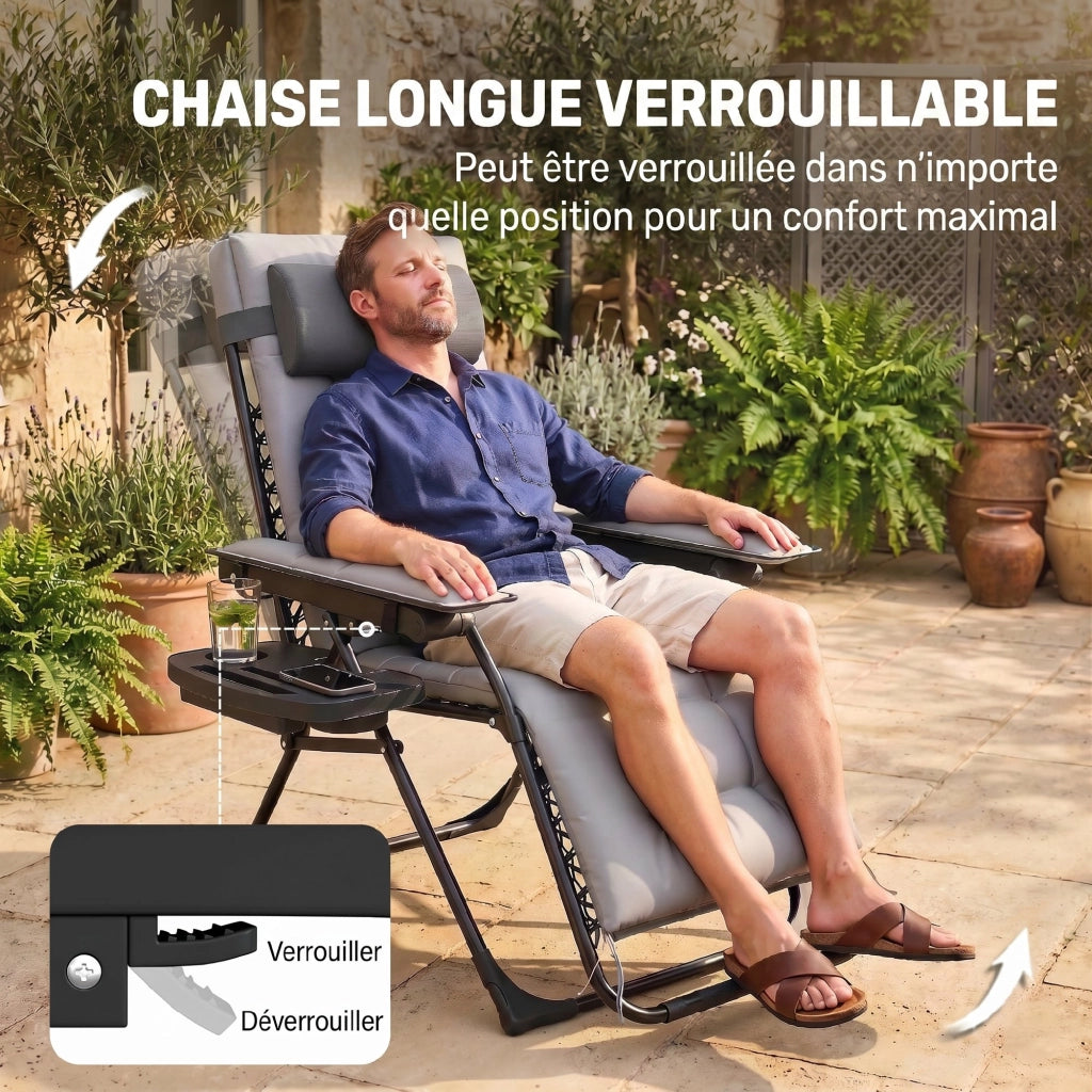 Poltrona Relax Massaggiante Elettrica ¨C Zephmum ¨C Grigio 65x93x108cm