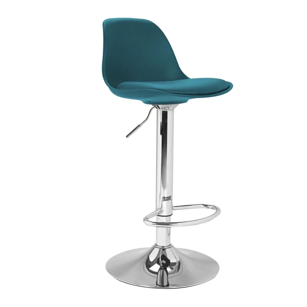 IDMarket - Set di 4 sgabelli da bar KARL grigio scuro, blu anatra, bianco e nero