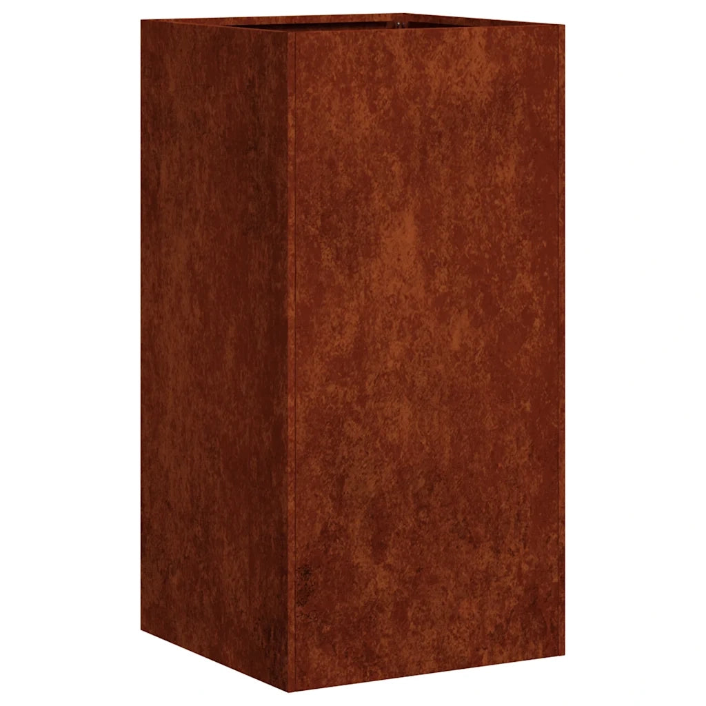 Fioriera Arrugginita 40x40x80 cm in Acciaio Corten 860709