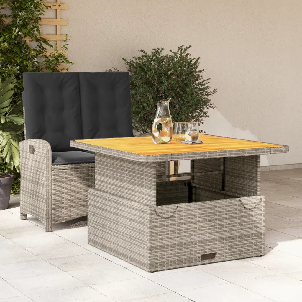 Set da Pranzo da Giardino 2 pz con Cuscini in Polyrattan Grigio 3277343