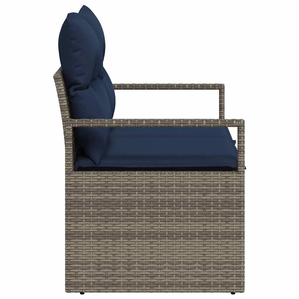 Divano da giardino con cuscino 120 x 62 x 69 cm. polyrattan