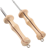Set di punteria in legno con maniglia ergonomico per due pezzi