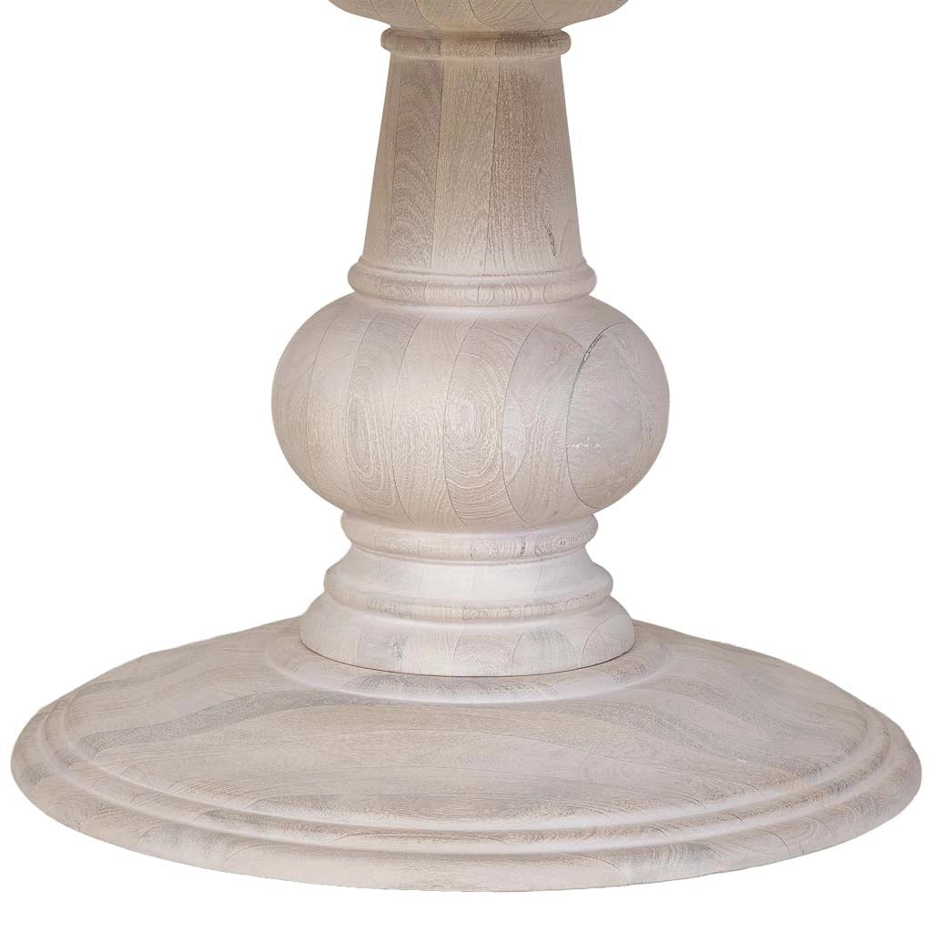 Tavolo da pranzo in legno bianco 150x150x76h cm
