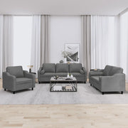 Set di Divani 3 pz con Cuscini Grigio Scuro in Tessutocod mxl 80183