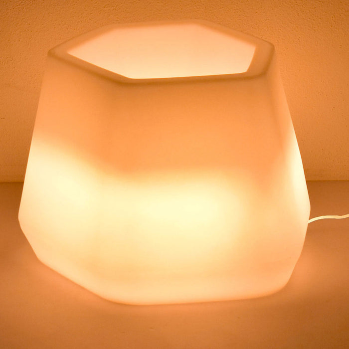 Vaso Luminoso da Giardino a LED 40x35x27 cm in Resina 5W Magnolia Bianco Caldo
