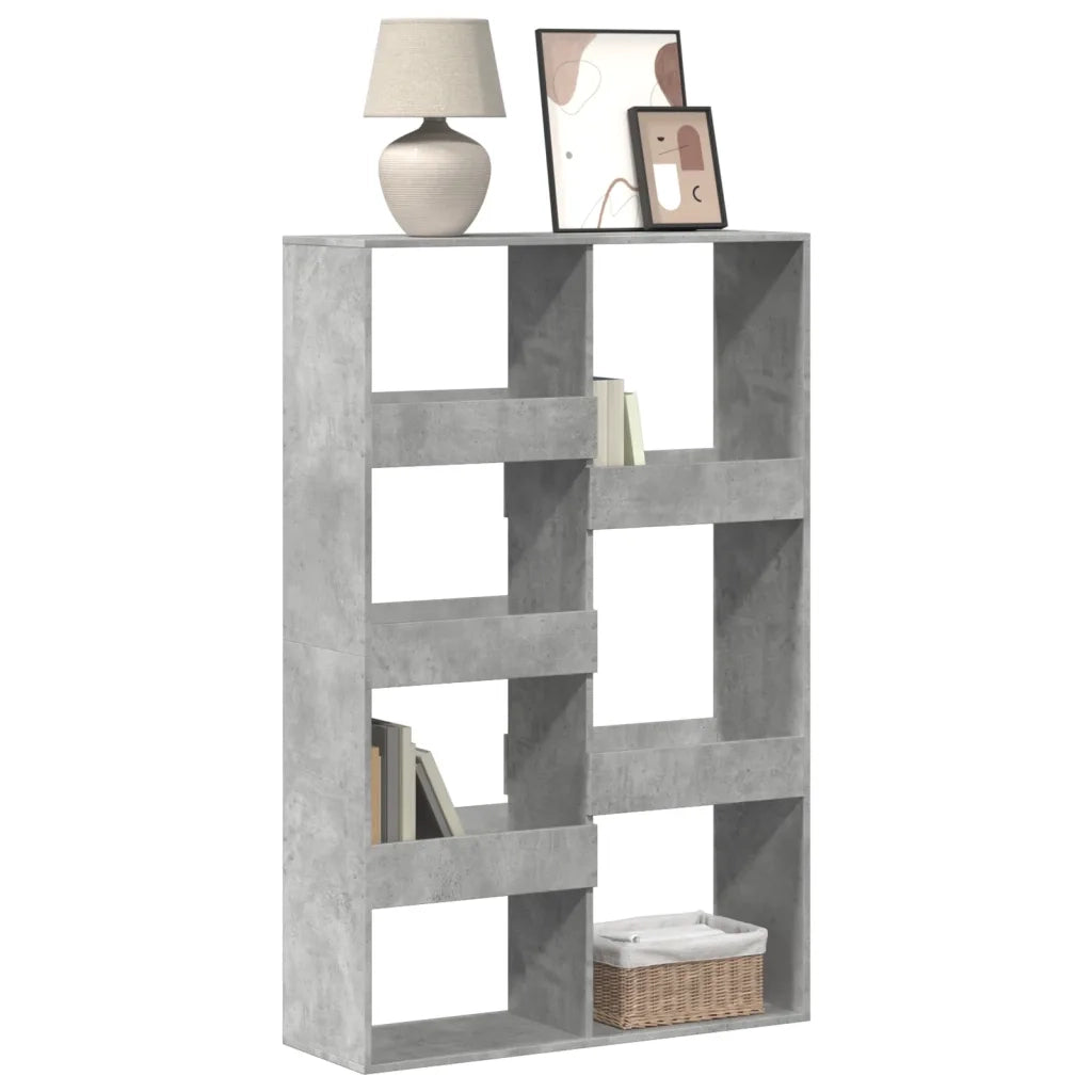 vidaXL Libreria Grigio Cemento 100x33x155,5 cm in Legno Multistrato