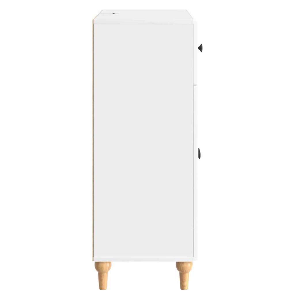 Credenza Bianco Lucido 66 x 34,5 x 90 cm Legno ingegnerizzato
