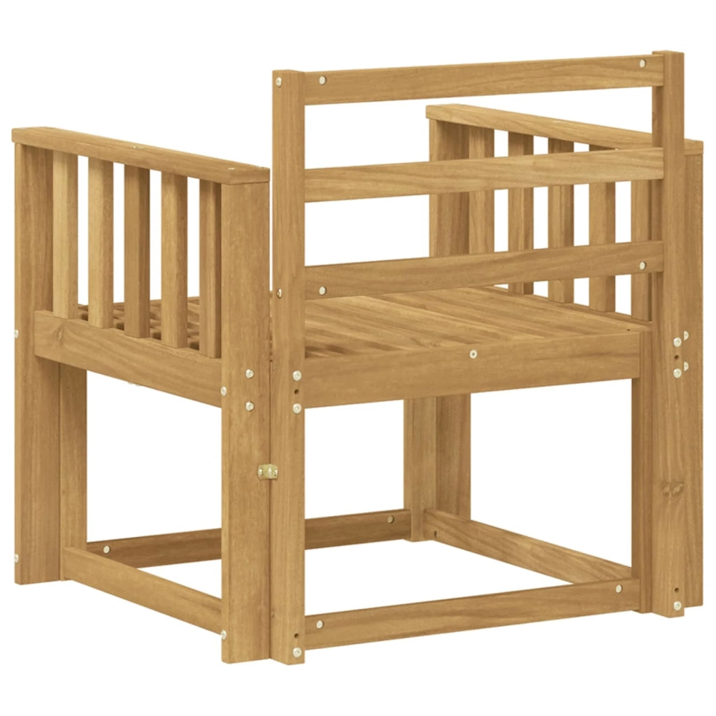 Set di divani da esterno Legno di Acacia Massello Bianco 3438968