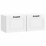 Mobile Porta TV da Muro Bianco Lucido 78,5 x 31 x 30 cm