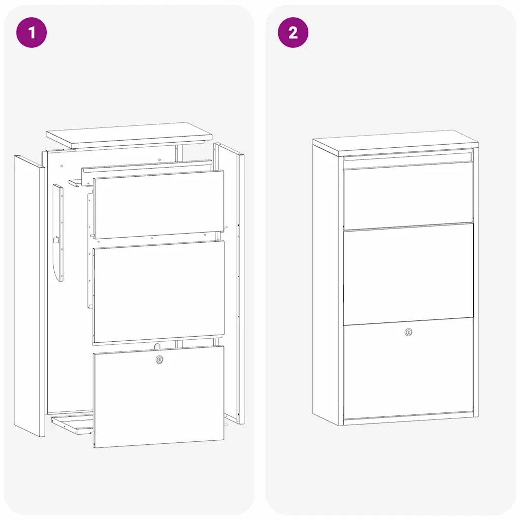 Cassetta per pacchi Argento 44 x 22 x 82 cm Acciaio zincato CFW3458335