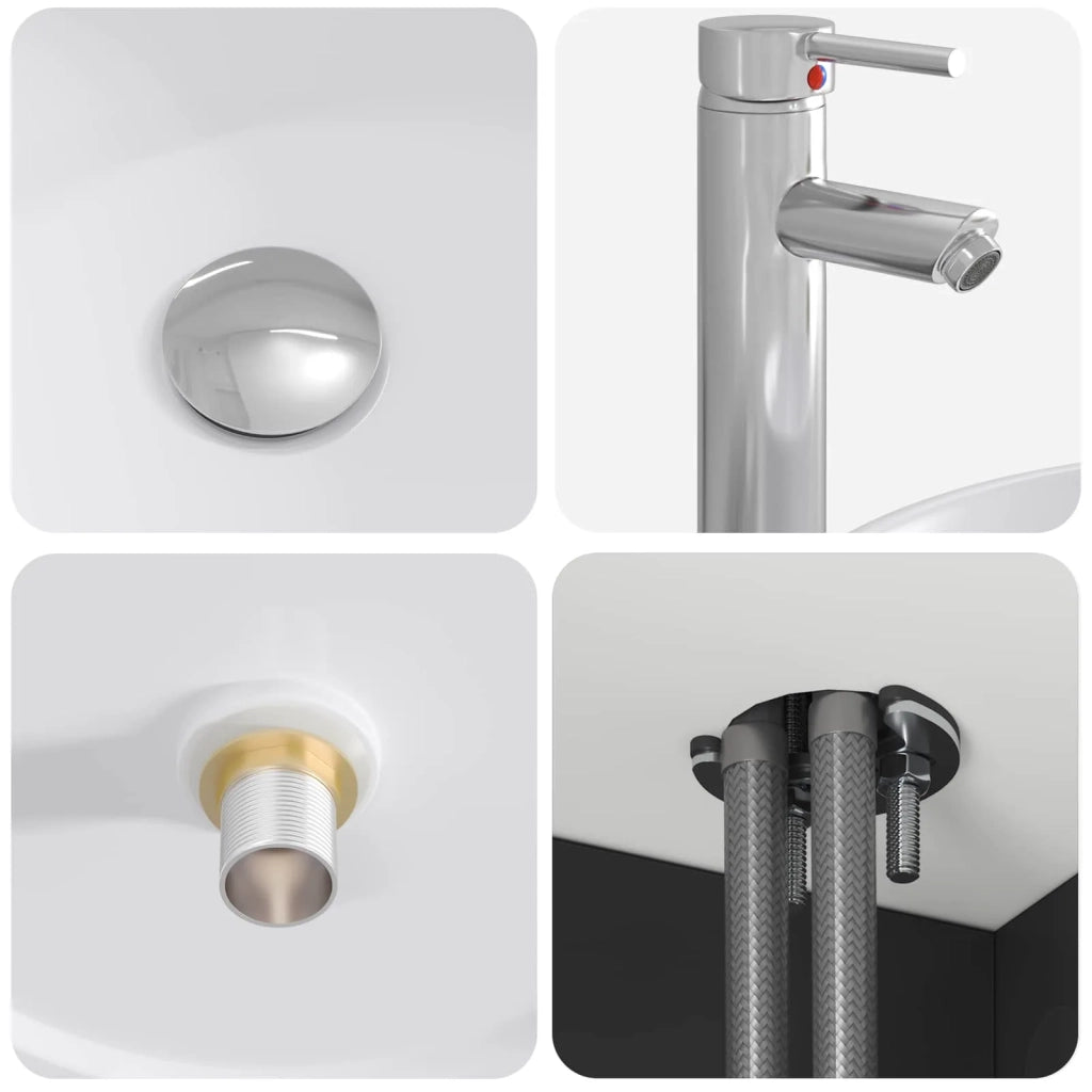 Set di mobili per il bagno 2 pz Nero Legno ingegnerizzato 3404075