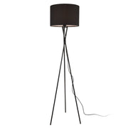 Lampada da Terra Grenoble con Paralume in Tessuto e Struttura a Treppiede in Metallo - Nero lux.pro