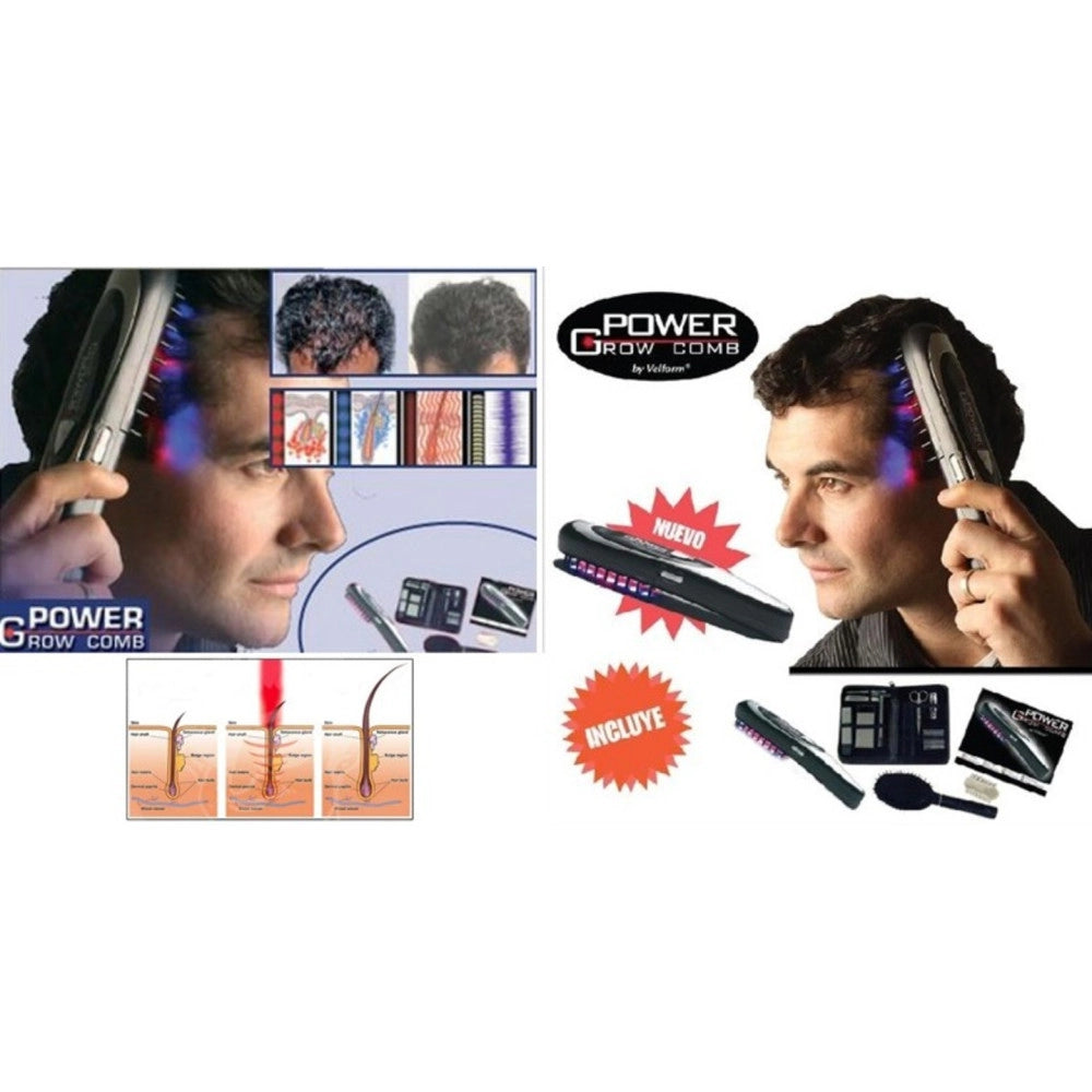 Trade Shop - Spazzola Pettine Laser Anti Caduta Capelli Elettronica Grow Comb Per Uomo Donna -