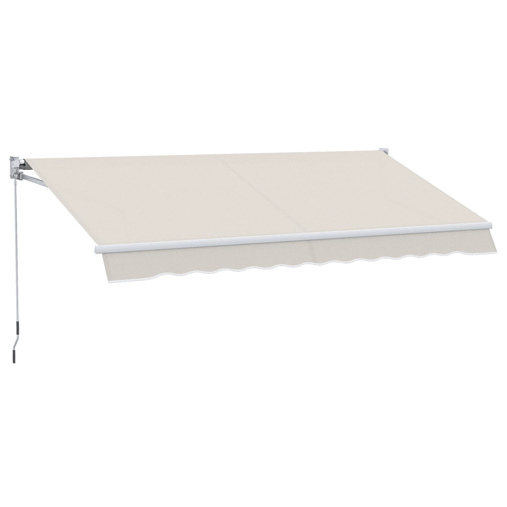 Tenda da Sole 2x2.5 m, a Bracci ad Azionamento Manuale, in Alluminio e Poliestere, Crema
