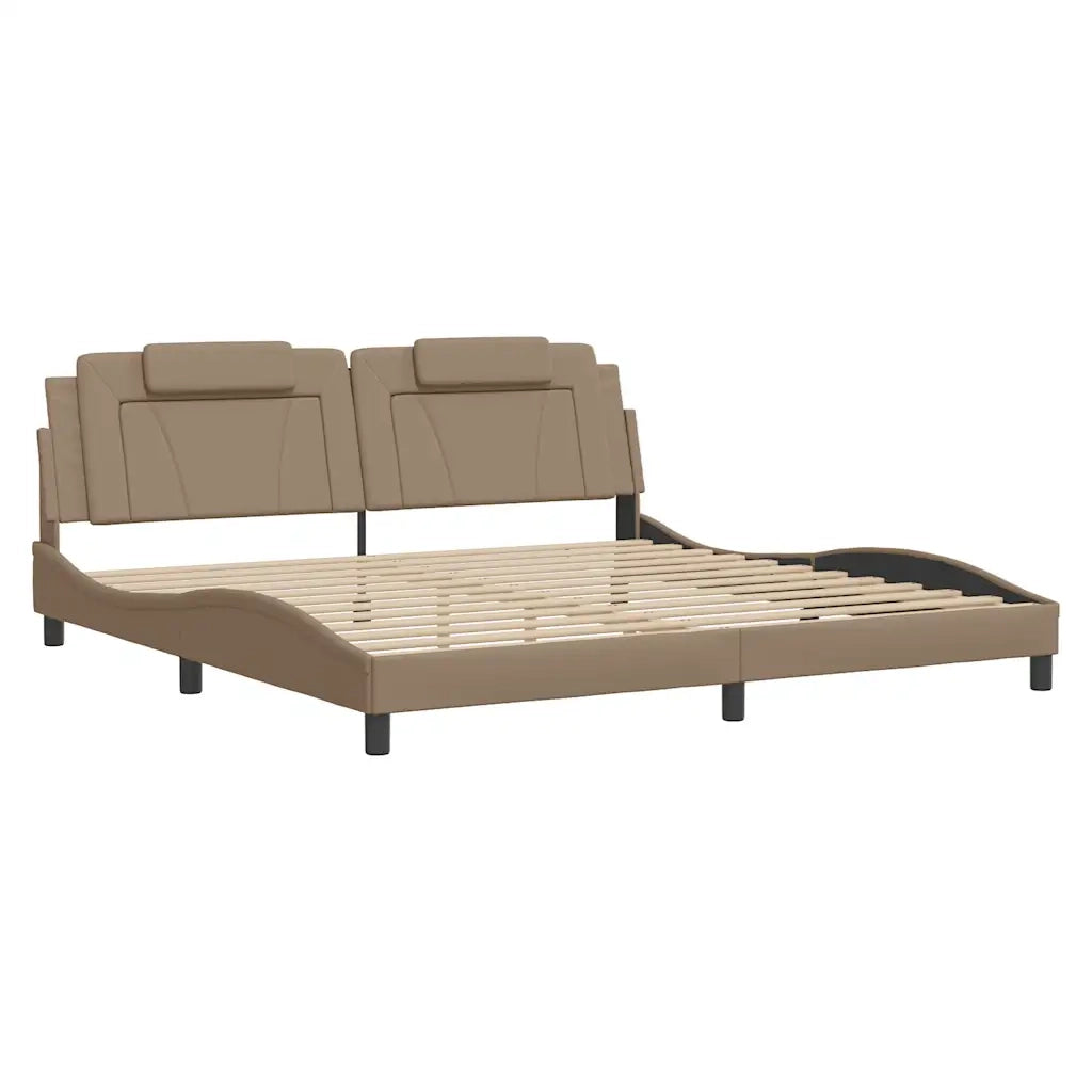 Giroletto Viana senza Materasso Cappuccino 200x200cm Similpelle 3208121