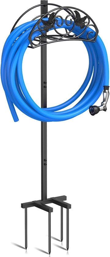 Supporto per Tubo di Idrante per Giardino Stabile 109,5 cm con 4 Spine e Disegno di Uccello