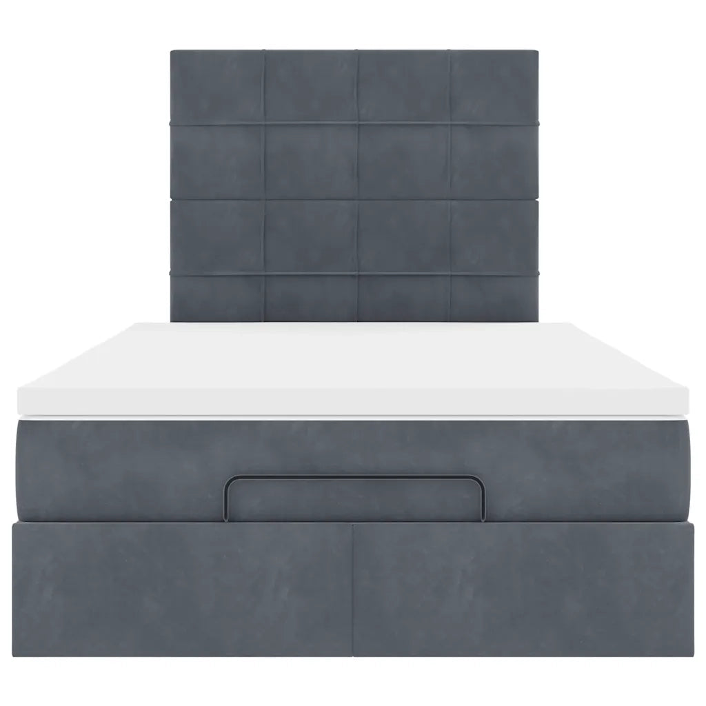 vidaXL Struttura Letto Pouf con Materassi 120x200 cm Velluto