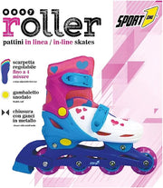 Pattini a rotelle in linea bambina donna Pattini in linea bambino bambina 4 ruote rotelle adulto (EASY ROLLER ROSA 35-38