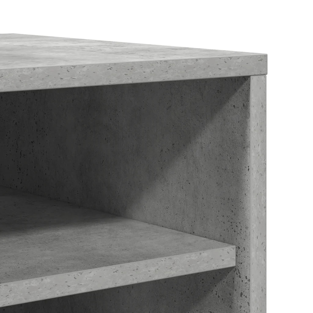 Scarpiera-Scaffale per scarpe Grigio Cemento 31,5x35x90 cm in Truciolato