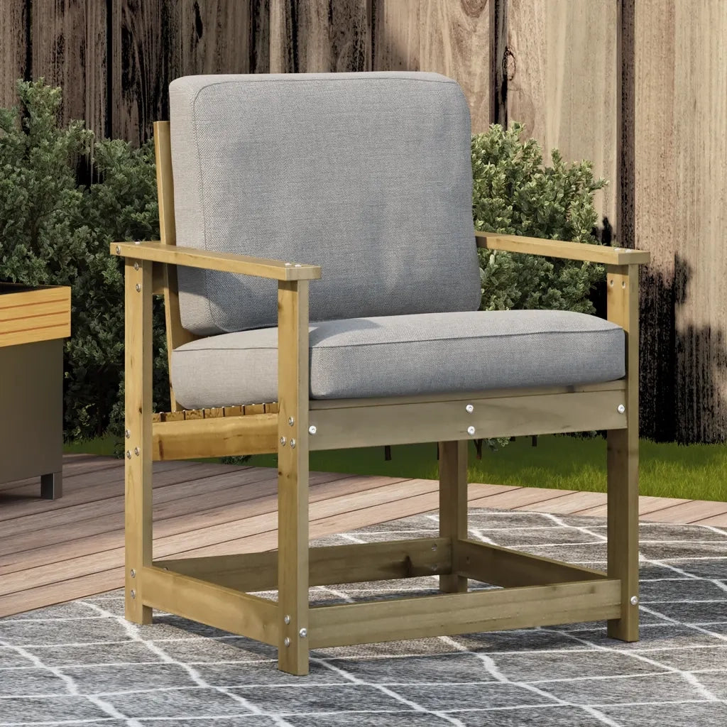 Sedia da patio-Sedia da Giardino 62x56x77 cm in Legno Impregnato di Pino