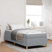 vidaXL Letto a molle Grigio Chiaro e Marrone e Bianco 80 x 200 cm